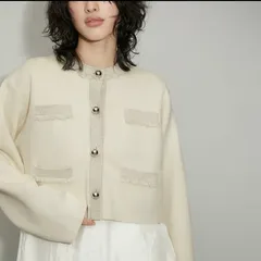 アダムエロペ  ラメフリンジニットジャケットのサムネイル