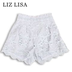 LIZ LISA リズリサ デニムショートパンツ レース装飾 - メルカリ
