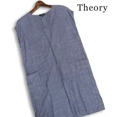 Theory セオリー 【CHAMBRAY.DENIM / SATURNINA.CL】春夏 ノースリーブ シャンブレー デニム ワンピース Sz.2　レディースのサムネイル