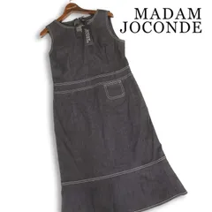 【新品 未使用】 MADAM JOCONDE マダム ジョコンダ 春夏♪ ノースリーブ ストレッチ デニム ワンピース Sz.MJ-9 レディースのサムネイル