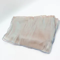レリアン ストール ブランド シルク イタリア製 レディース オレンジ×ブルー Leilian 【中古】のサムネイル