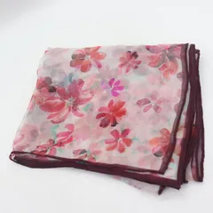 レリアン ストール ブランド 花柄 シルク 日本製 レディース ピンク Leilian 【中古】のサムネイル