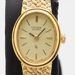 OH済 CITIZEN シチズン 希少西ドイツ製 クォーツ腕時計 電池交換済