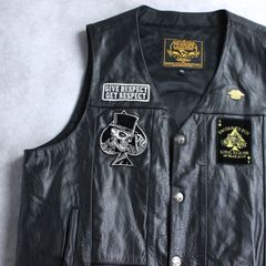 本革 アメカジ Harley-Davidson レザーベスト パンチング 00s - メルカリ