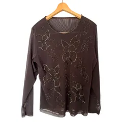 カルヴェン CARVEN カットソー 長袖 シースルー 花 48サイズ ブラウン 1008726のサムネイル