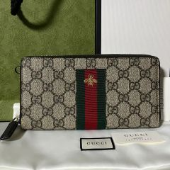 カ*ズ様 GUCCI GGスプリーム ラウンドファスナー長財布 - メルカリ
