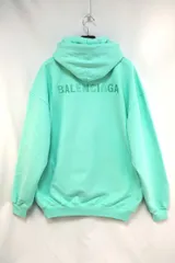 BALENCIAGA バレンシアガ ロゴ エンブロイダリー フーディ パーカー ミント グリーン XSサイズ 578135 TLVB8 新品未使用のサムネイル