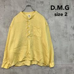 D.M.G. ドミンゴ フレンチリネン100% バンドカラーシャツ 日本製