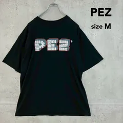 PEZ ペッツ M ブラック Tシャツ 半袖 カットソー トップス プリントTシャツ ロゴTシャツ バックプリント キャラクターTシャツ アニメ ディスペンサー アメカジ レトロ 古着風 クルーネック 丸首 カジュアル ★ ■◆のサムネイル
