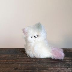とけそうな、ねこ ( お花色 ) Cora 猫 ぬいぐるみ 作家 テディベア