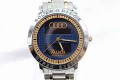 【W313-1】★難あり★動作品 Audi SOLAR PIECE HYPER SYSTEM アウディ ソーラーピース ハイパーシステム ソーラー 腕時計 メンズのサムネイル