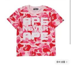 A BATHING APE ピンク カモフラ Tシャツ S - メルカリ