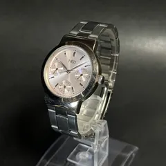 【稼働品】INED イネド 腕時計 ステンレス レディース アナログ ピンク文字盤 6329-A04862 電池交換済み 動作確認済みのサムネイル