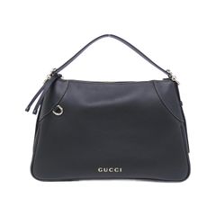 美品】グッチ GGエンブレム 2WAYショルダーレザー ブラック 818157