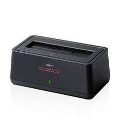 Logitec HDD Stand, USB 3.2 Gen1, Compatible with 2.5/3.5-inch HDDs and SSDs, Supports up to 16TB, TV Usable, LGB-1BSTU3 (Color: Black)