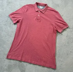 極美品　ブルネロクチネリ BRUNELLO CUCINELLI ポロシャツ 半袖 襟付き シャツ カットソー トップス コットン 綿100 スリムフィット SLIM FIT ピンク レッド 赤 メンズ 国内正規品 ウールン商会 高級 Lサイズ  18489のサムネイル