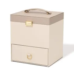 Francfranc フランフラン メイクボックス バイカラー コスメボックス ベージュ 大容量 鏡付き 化粧品 収納ボックス 化粧ボックス 1のサムネイル