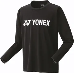ヨネックス YONEX テニス ユニロングスリーブTシャツ シャツ ウェア トップス 吸汗 速乾 静電 部活 クラブ 練習 練習試合 自主練 トレーニング 16802 007 ブラックのサムネイル