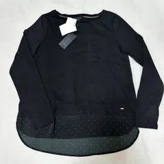 新品　TOMMY HILFIGER 長袖カットソー ブラック Sサイズ　トミーのサムネイル
