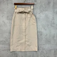 NOLLEY'S sophi ノーリーズソフィ 36 ベージュ スカート 麻調ストレッチベイカースカート ベイカースカート ロングスカート タイトスカート ミディ丈 ひざ下 ボトムス ウエストゴム ベルト付き 上品 オフィス きれいめ ★ ■◆のサムネイル