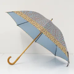 晴雨兼用日傘 EPICE エピス USED美品 ブラウン ブルー イエロー レオパード 一本軸手元 UV 遮光 50cm S3947のサムネイル