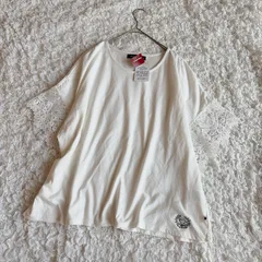ドラッグストアーズ　半袖　Tシャツ　袖レース　刺繍　ホワイト　フリーサイズ　夏服のサムネイル