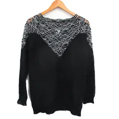 アナスイ ANNA SUI × JAMES COVIELLD コラボ ニット セーター 長袖 レース P/S ブラック 黒 /KT19のサムネイル