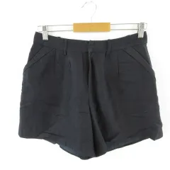 ビームスハート BEAMS HEART ショートパンツ キュロット リネン混 紺 1 *T628のサムネイル