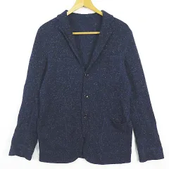 ブルーワーク BLUE WORK シェットランドウール シャツ 3B ジャケット 1 カラーネップ ネイビー 2sa7546のサムネイル