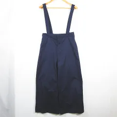 ハッシュアッシュ HusHusH サロペット ワイド パンツ ストレッチ コットン M ネイビー kz15563のサムネイル