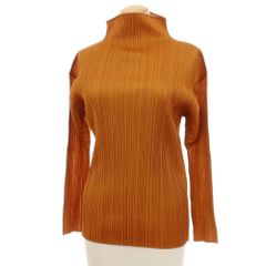 PLEATS PLEASE イッセイミヤケ 長袖トップス オレンジ - メルカリ