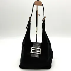 FENDI フェンディ マンマバケット コットンジャージー ショルダーバッグ ブラック 26686のサムネイル