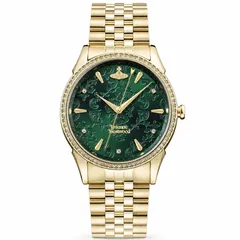 【ギフト対応可】ヴィヴィアンウエストウッド VIVIENNE WESTWOOD 腕時計 Orb Dial Gold Tone Unisex Watch アナログ クオーツ ユニセックス グリーン ゴールド おしゃれ 人気 ブランド 誕生日 プレゼント 送料無料のサムネイル