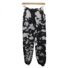 ベルシュカ Bershka スウェットパンツ タイダイ柄 総柄 テーパード XS 黒 ブラック グレー 0242/443/800 ■IBO96のサムネイル