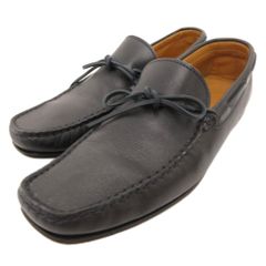 TOD'S ゴンミーニ ドライビングシューズ レザー 7 濃紺 26cm相当