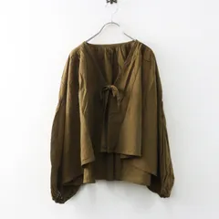 未使用 2025AW ネストローブ nest Robe 【清水 みさとさん別注 】シアーコットンリネンケープブラウス F｜モカ【2400015056104】のサムネイル