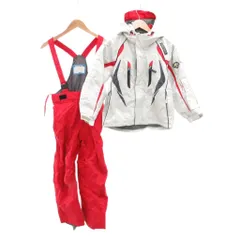 デサント DESCENTE スキー ウエア 中綿ジャケット つなぎ オーバーオール 140 グレー 赤 レッド /JS ■GY99のサムネイル