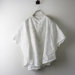 美品 2022年 ズッカ ZUCCa  レオパードエンブロイダリー ブラウス M ホワイト／トップス ドルマン 刺繍 【2400015057729】のサムネイル