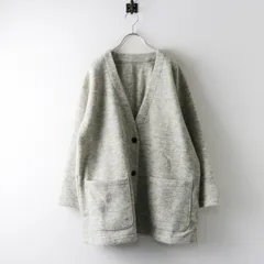 未使用 2023AW ネストローブ nest Robe ウール天竺Vネックカーディガン F｜グレー 羽織り アウター【2400015055947】のサムネイル