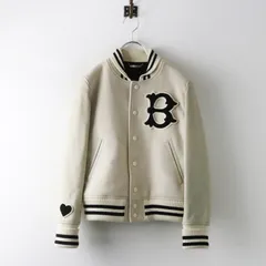 ビューティフルピープル beautiful people スタジャン 140‖ライトベージュ アウター ジャケット 上着 ロゴ 前開き 長袖【2400015055138】のサムネイル