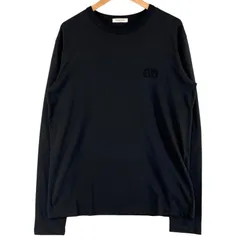美品▲VALENTINO ヴァレンティノ 5V3MG15L9UK コットン100％ クルーネック ロング 長袖Ｔシャツ ブラック M イタリア製 正規品 メンズのサムネイル