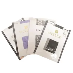 ジバンシィ GIVENCHY 未開封 4点セット ストッキング タイツ ジャガード ロゴプリント ワンポイント 黒 紫 ブラック パープル M-L ■GY99のサムネイル