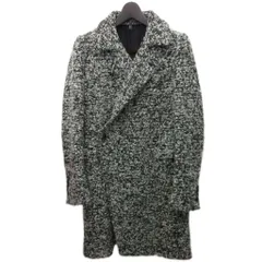 ディオールオム Dior HOMME 09AWコレクションピース ミックスツイード・ブークレ・ラップコート チェスターコート ロング丈 モヘア混 48 黒 ブラック 白 ホワイト 9H3131801124のサムネイル