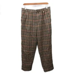 ダックス DAKS スラックス パンツ 2タック チェック柄 ウール 69-94 ベージュ 黒 ブラック ■IBO100のサムネイル