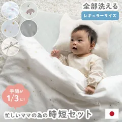 サンデシカ ベビー布団5点セット レギュラー 70×120cm 日本製 洗える布団 組布団 新品【BA-7721-3012-】のサムネイル
