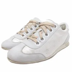 ルイヴィトン LOUIS VUITTON モノグラム スニーカー ローカット シューズ 靴 ロゴ 総柄 34.5 アイボリー グレー ■IBO100のサムネイル