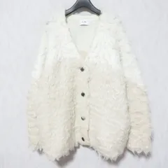 美品 25AW CLANE クラネ BI COLOR SHAGGY KNIT CARDIGAN 19106-2152 サイズ1 ホワイト ベージュ レディース 古着 中古 USEDのサムネイル