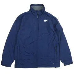 美品 HELLY HANSEN ヘリーハンセン フリースライニング ナイロン ジップアップ ジャケット HH12153LU L 紺 ネイビー メンズ 古着 中古 USEDのサムネイル