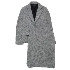 美品 LANVIN COLLECTION ランバンコレクション ウール アンゴラ ツイード スカートスーツ セットアップ テーラードジャケット 38 白黒 レディース 古着 中古 USEDのサムネイル