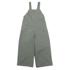 美品 coen コーエン マルチファンクション ジップサロペット オーバーオール オールインワン ワイドパンツ L オリーブ カーキ レディース 古着 中古 USEDのサムネイル